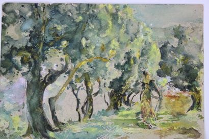 Luis BONNIN MARTIN (1873-1964)
L'allée d'arbres,...