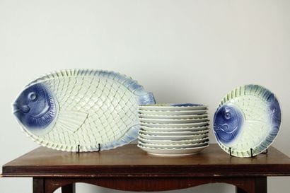 SARREGUEMINES. Ceramic service of 13 pieces...