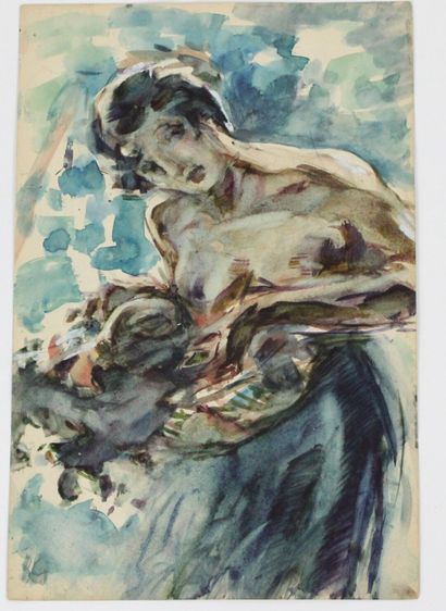 Luis BONNIN MARTIN (1873-1964)
Nu, aquarelle...