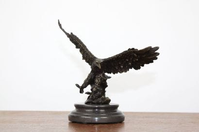 MILO (1893-1970). 
L'envole de l'aigle, bronze...