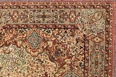 OMAN. Pure wool velvet carpet, decorated...