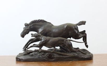 Jules MOIGNIEZ (1835-1894)
Cheval et chien...