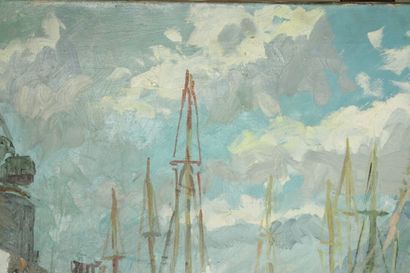 Juan ABELLO PRAT (1922-2008)
Bateaux au port,...