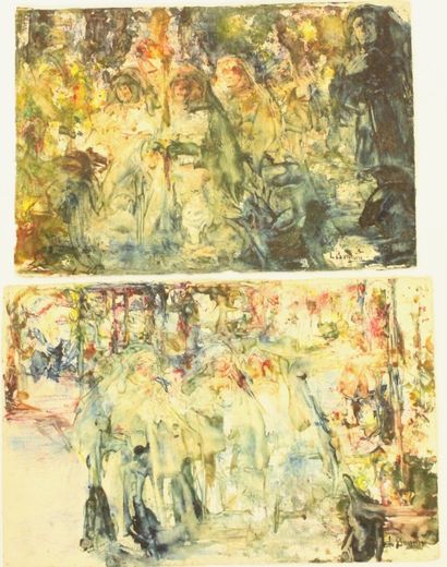 Luis BONNIN MARTIN (1873-1964) 
Procession...