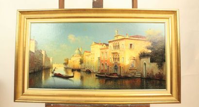 G. FARGUES 
Venice, oil on canvas, signed...