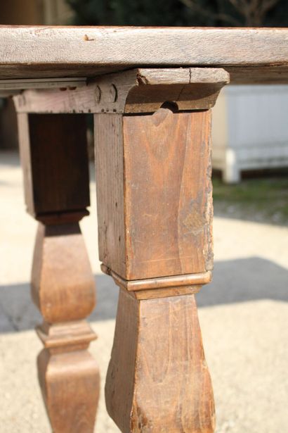 Table de ferme en bois naturel massif, les...