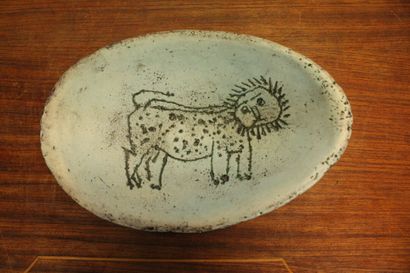 Jacques BLIN (1920-1995) Suite of 3 ceramic...
