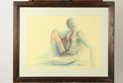 École du XXème siècle
Athlète, aquarelle...