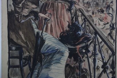 Luis BONNIN MARTIN (1873-1964)
Le balcon,...