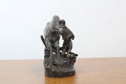 Jules MOIGNIEZ (1835-1894)
Cheval et chien...