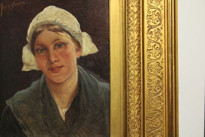 Henri BOURCE (1826-1899)
Portrait de femme,...
