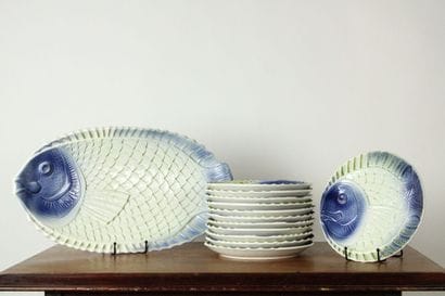 SARREGUEMINES. Ceramic service of 13 pieces...