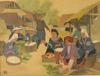 École vietnamienne du XXe siècle, Scène de...