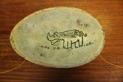Jacques BLIN (1920-1995) Suite of 3 ceramic...