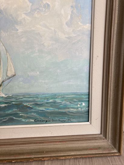 Georges LHERMITTE (1882-1967)
Marine, huile...