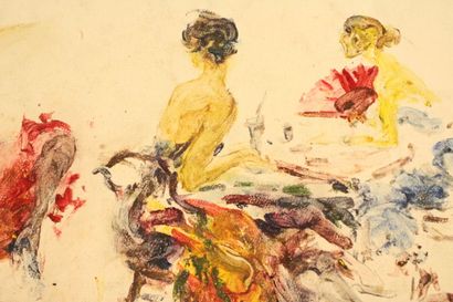 Luis BONNIN MARTIN (1873-1964) 
Le flamenco,...