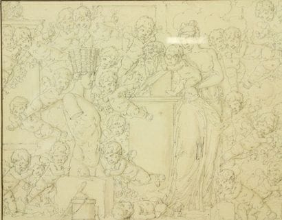 Louis-Félix Delarue (attribué à). 
Crayon...