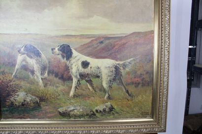 Walter REEVES (1882-1900).
Deux épagneuls...