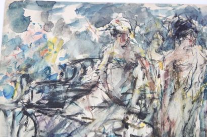 Luis BONNIN MARTIN (1873-1964)
Nu, aquarelle...