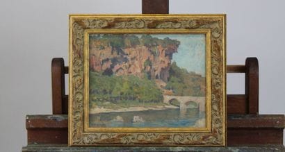 Victor BRUGAIROLLES (1869-1936) 
Le pont...