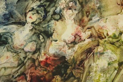 Luis BONNIN MARTIN (1873-1964) 
La danse,...