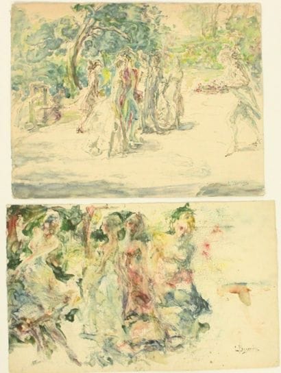 Luis BONNIN MARTIN (1873-1964)
Scènes galantes,...