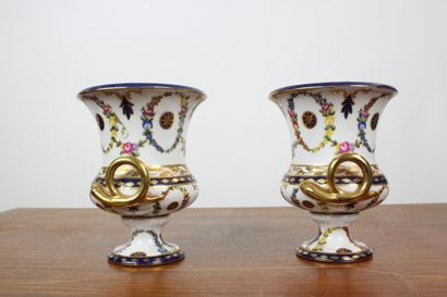 SEVRES (dans le goût de)
Paire de vases Médicis...