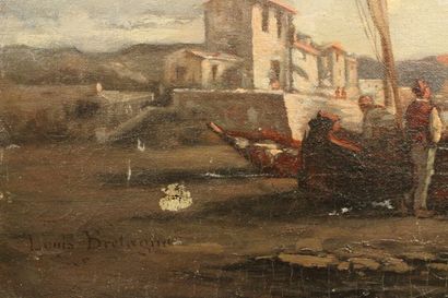 Louis BRETAGNE (XIXè siècle)
Pêcheurs sur...