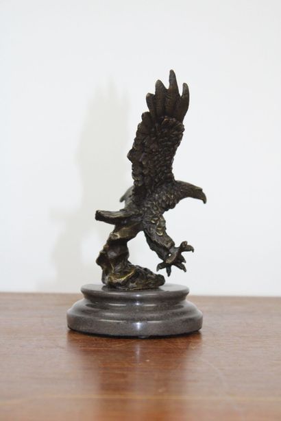 MILO (1893-1970). 
L'envole de l'aigle, bronze...