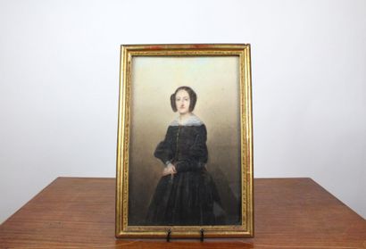 Ecole Française du XIXème siècle. 
Portrait...