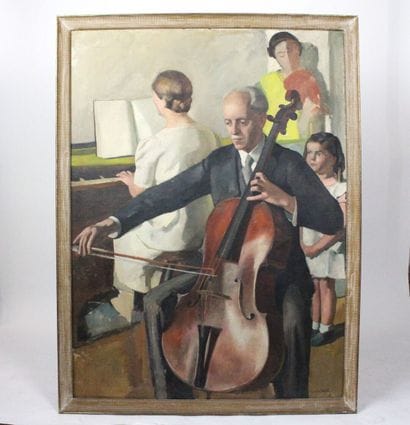 Lucien WEIL (1902-1963) 
Le violoncelliste,...