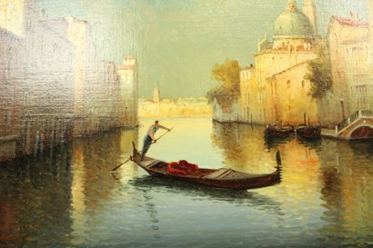 G. FARGUES 
Venice, oil on canvas, signed...
