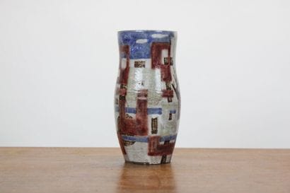 Jean DERVAL (1925-2010). 
Polychrome ceramic...