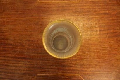 MONTJOYE 
Tubular glass vase with acid-etched...