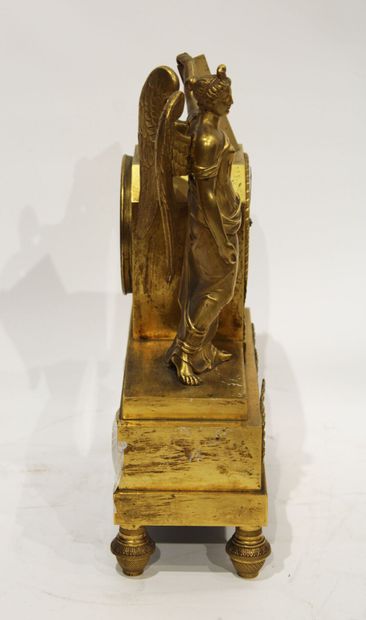 Louis XVI style clock in chased and gilded...