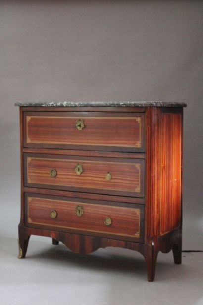 Chest of drawers decorated with satinwood...