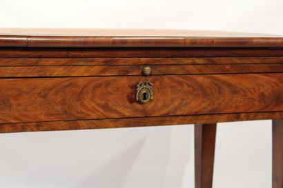 Tronchin style table in flamed mahogany veneer...