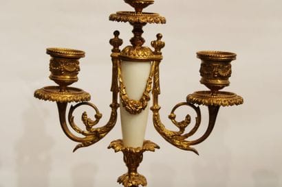 Louis XVI style mantelpiece in chased and...
