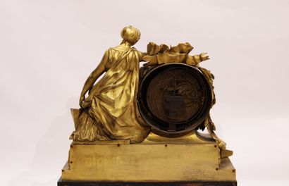 A Louis XVI style chased and gilded bronze...