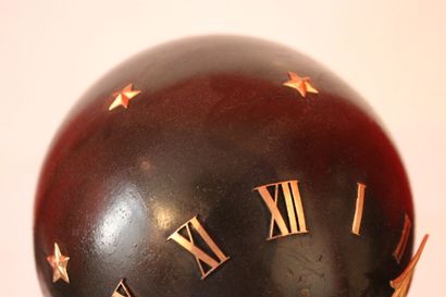 Louis XVI style starry globe clock supported...