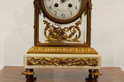 Louis XVI style mantelpiece in chased and...