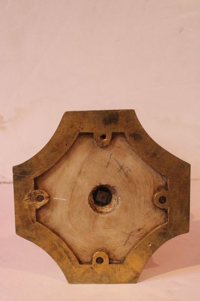 Louis XVI style starry globe clock supported...