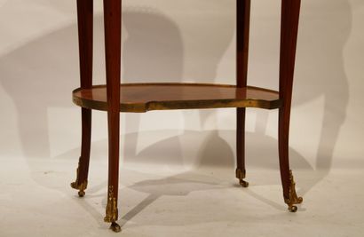 Elegant flying table of oval shape decorated...
