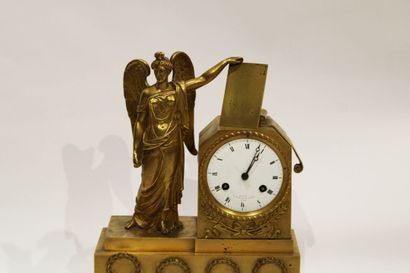 Louis XVI style clock in chased and gilded...