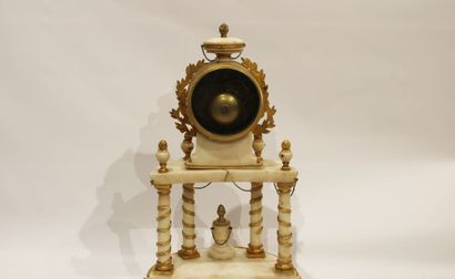 Portico clock of Louis XVI period in white...