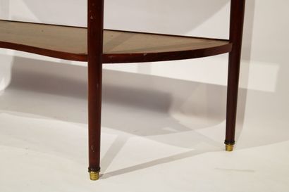 Mahogany and mahogany veneer console with...
