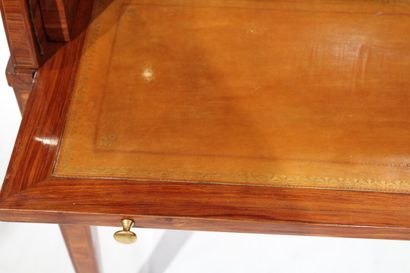 Cylinder desk with step, in rosewood veneer...