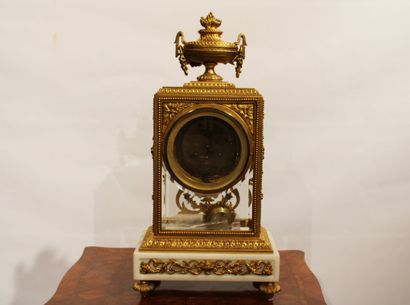 Louis XVI style mantelpiece in chased and...