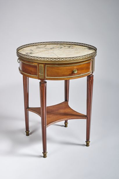 Louis XVI style mahogany and mahogany veneer...