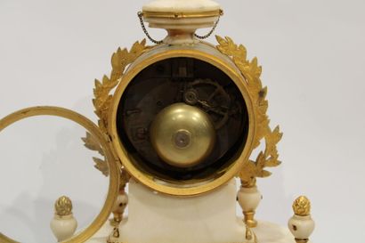 Portico clock of Louis XVI period in white...